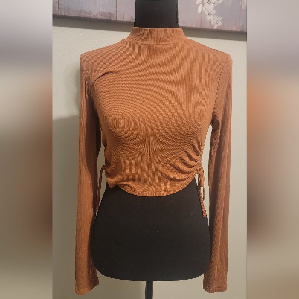 Madden Girl Rust colored Crop Top High Neck Size Medium